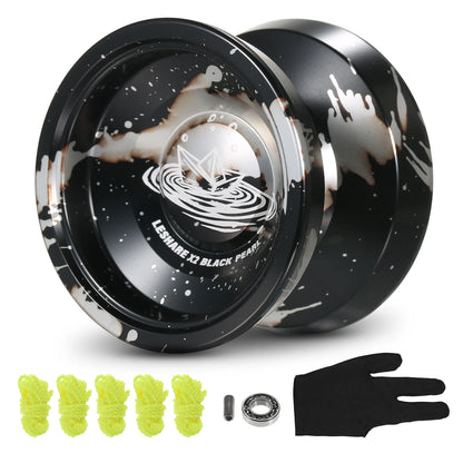 LESHARE Yoyo Ball - Aluminum Trick Yo-Yo with Bearing, Strings, and Gloves, Competitive Classic Toy Gift