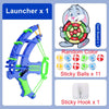 Montessori Sticky Ball Dartboard Slingshot Target – Kids Indoor & Outdoor Catapult Throwing Game