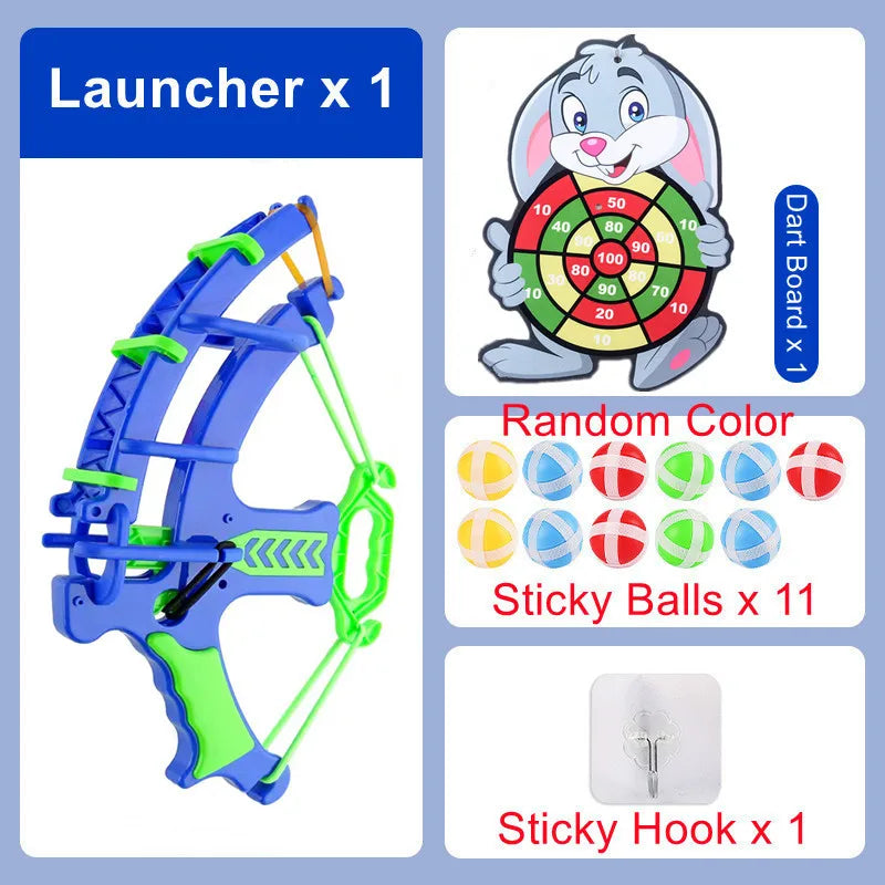 Montessori Sticky Ball Dartboard Slingshot Target – Kids Indoor & Outdoor Catapult Throwing Game