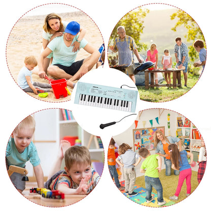 37 Keys Kids Electronic Piano Organ Keyboard with Microphone – Educational Toys, Musical Instrument, Perfect Gift for Children (Boys & Girls)