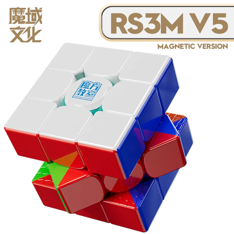 [CubeFun] MoYu RS3M V5 3x3x3 Magnetic Magic Cube, Ball Core, Professional Cubo Magico Speed Cube, Moyu Cubing Puzzle Toy