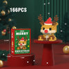 Christmas Micro Building Blocks – Santa Claus & Reindeer Puzzle, Assembling Bricks Table Decoration Toy for Kids