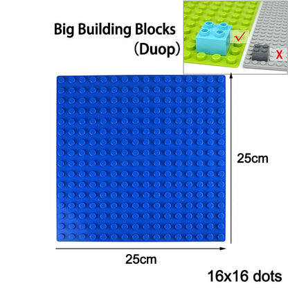 Classic Baseplates 32x32, 16x32, and 16x16 Dots – DIY Plastic Building Blocks Construction Toys