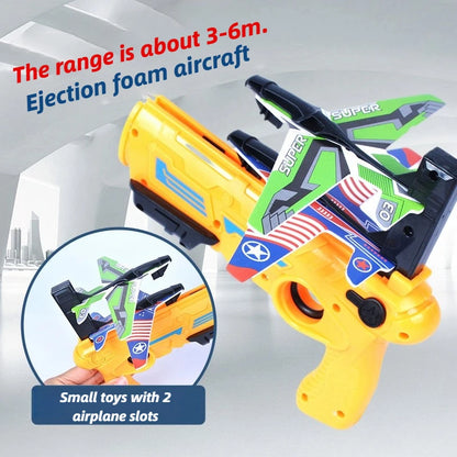 Foam Airplane Launcher Toy for Kids — Outdoor Flying Glider Plane, Parent-Child Play, Ages 4+