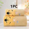 Cartoon Embroidered Winnie the Pooh Bath Towel – Soft Coral Velvet, Absorbent Face and Sports Towel for Home