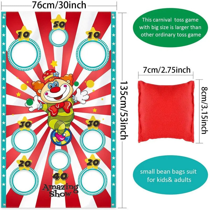Funny Bean Bags Toy Game (Safe Tossing Bags, Outdoor Party & Carnival Game for Adults & Children)