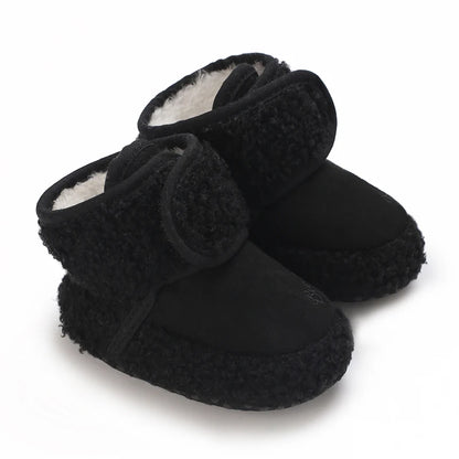 0–18M Winter Baby Snow Boots – Plush Fleece Warm Ankle Boots for Newborn Boys & Girls