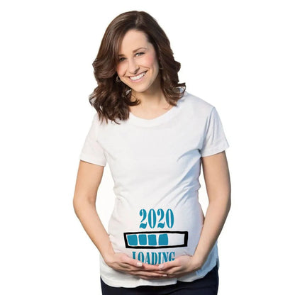 Loading Women Maternity T-Shirt | Short Sleeve Pregnancy Funny Tops | Maternity Clothes | Hot Sale Drop Ship