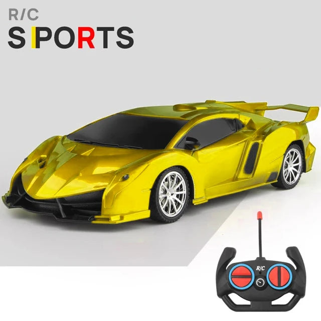 1/18 RC Car with LED Lights and 2.4G Remote Control High-Speed Drift