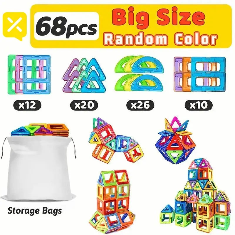 DIY Magnetic Building Blocks Mini and Big Size Construction Set