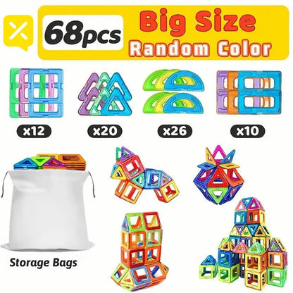DIY Magnetic Building Blocks Mini and Big Size Construction Set