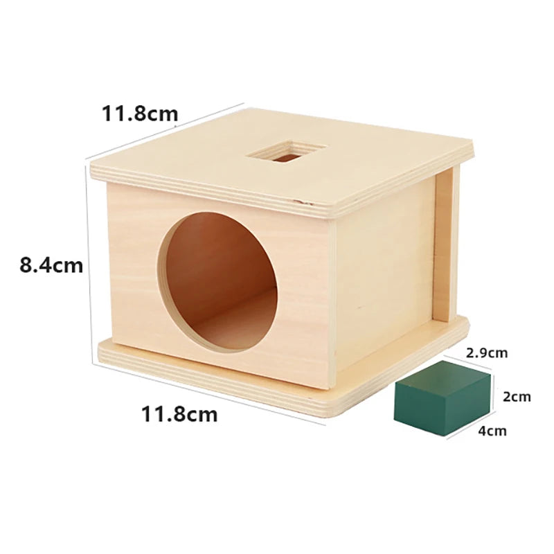 Wooden Montessori Baby Toy – Object Permanence Coin Box and Ball Drop for Sensory, Fine Motor Skills, and Early Education, Ages 1-3 Years