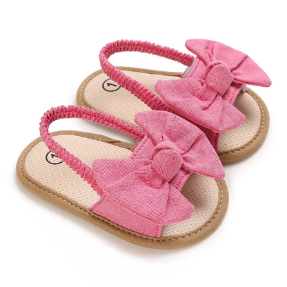 Infant Non-Slip First Walkers – 0-18 Months Baby Girls Sweet Flower Sandals, Soft Sole Flat Princess Dress Shoes