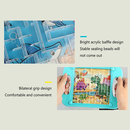 3D Maze Ball, Kids Balance Gravity Memory Sequential Puzzle, Montessori Early Education Toy, Best Educational Gift for Baby