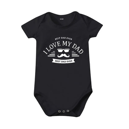 Popular "Mom+Dad=Me" Baby Romper – 100% Cotton Summer Onesie, Newborn Baby Clothes, Unisex Crawling Clothes, Comfortable and Cute