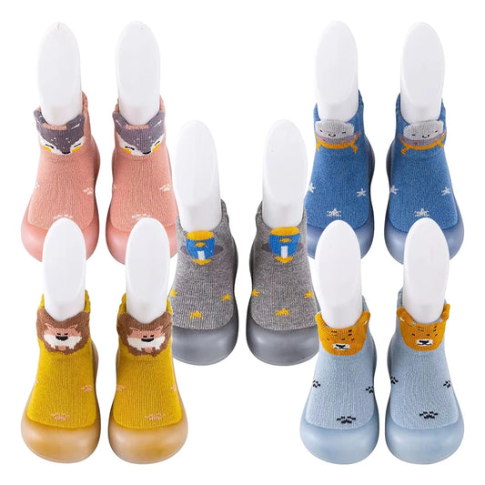 Cute and Comfy Cotton Newborn Baby First Walkers – Soft-Soled Indoor Casual Shoes, Breathable and Non-Slip Baby Shoes