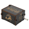 Retro Hand Crank Wooden Music Box Elegant Desktop Musical Box Kids Birthday Festival Gift Vintage Home Craft Ornament