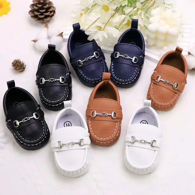 Casual Slip-On Loafer Shoes for Baby Boys – Lightweight Non-Slip Flat Shoes for Indoor & Outdoor Walking