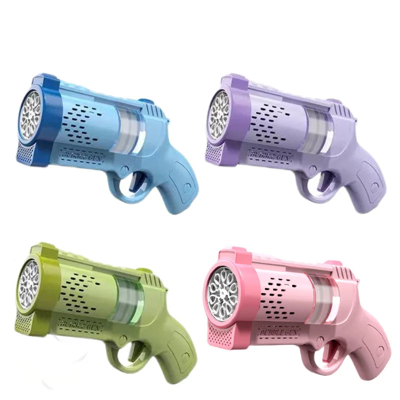MINISO Kuromi Handheld Bubble Gun Rocket Launcher – Automatic LED Bubble Blaster Toy for Kids (Requires 4 AA Batteries, Not Included)