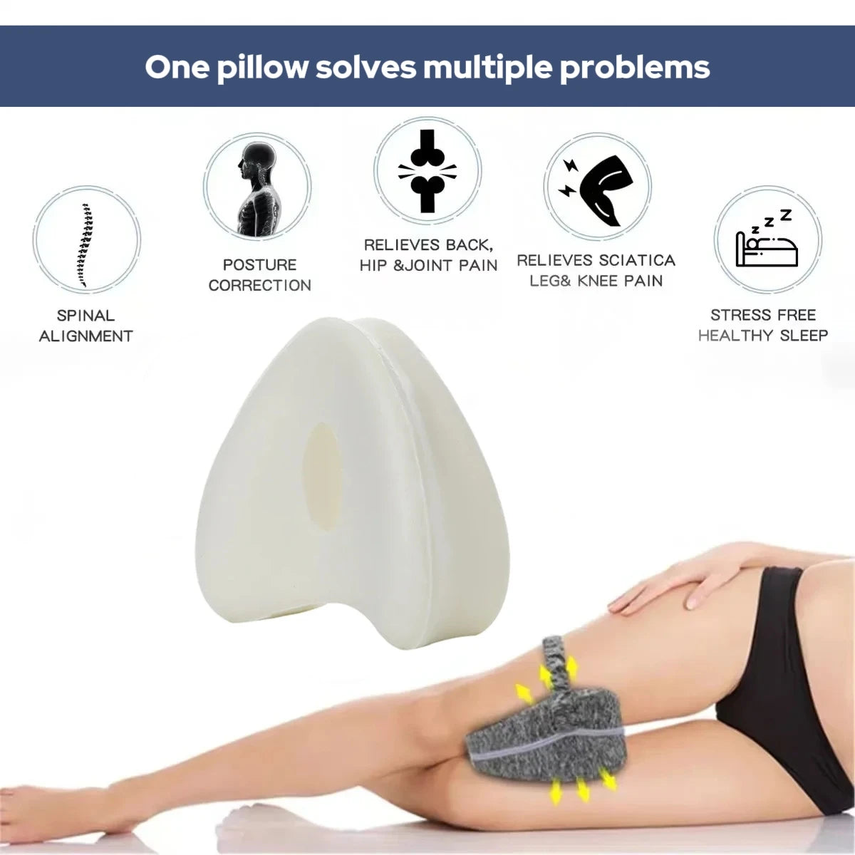 Pregnancy Heart-Shaped Leg Pillow – Memory Cotton Maternity Body Pillow for Edema Relief & Side Sleeping