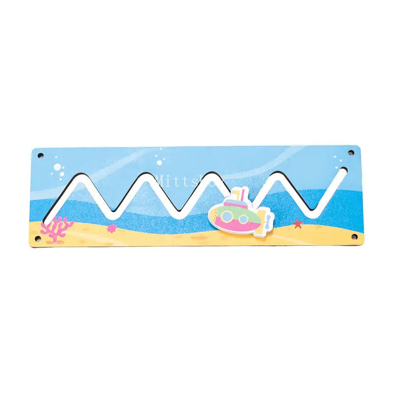 Baby Montessori Wooden Busy Board – Animal, Guinea Pig, Dinosaur, Clock, and Pattern Pairing Educational Toy for Children Gift