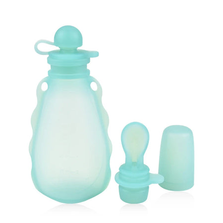Reusable Silicone Breast Milk Storage Bag - Leak-Proof, BPA-Free Suckable Juice Bag for Baby Feeding, Traveling & Breastfeeding Partner