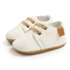 Meckior Baby Shoes Retro Leather Boy Girl Multicolor Toddler Rubber Sole Anti-Slip First Walkers Infant Shoes