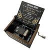 Retro Hand Crank Wooden Music Box Elegant Desktop Musical Box Kids Birthday Festival Gift Vintage Home Craft Ornament