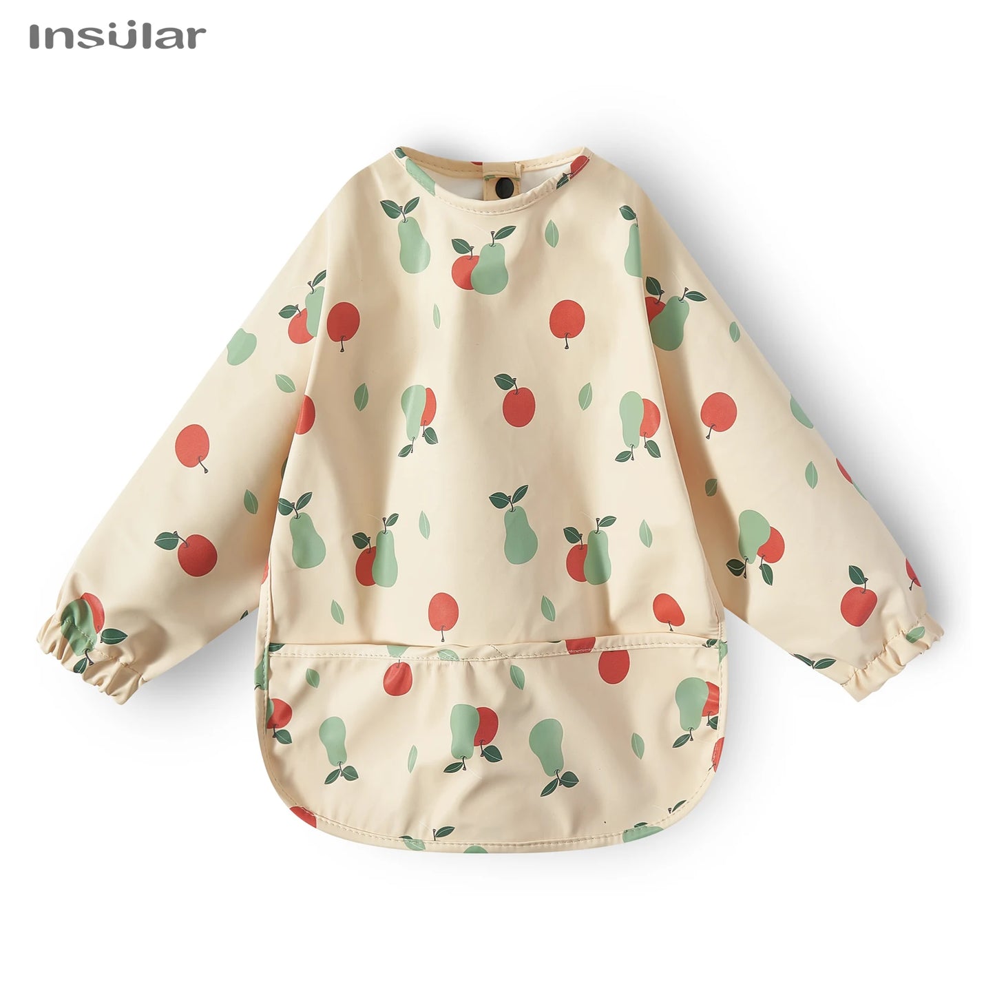 Waterproof Long-Sleeve Baby Bib with Pocket – Full-Cover Feeding Apron for Mess-Free Mealtime - Kidzy Market