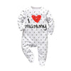 Newborn Infant Baby Boys & Girls Cotton Long Sleeve Romper – “Daddy/Mummy” Letter Jumpsuit Pajamas – Cute Family Outfit for Baby Boy & Girl