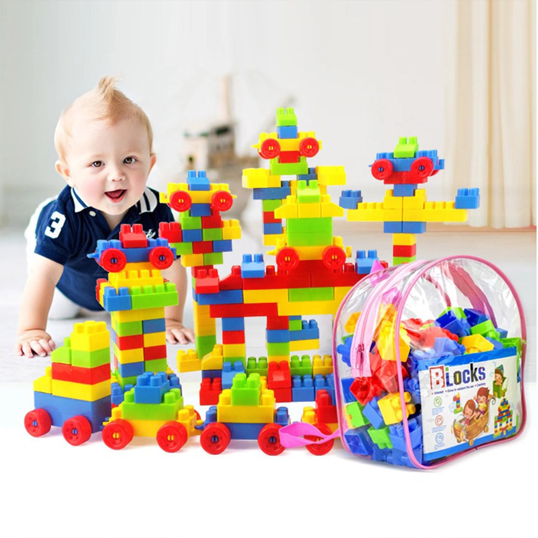 130PCS Large Particle Building Block Set – Creative Stacking Toys for Kids, Early Education Educational Plastic Splicing Toys
