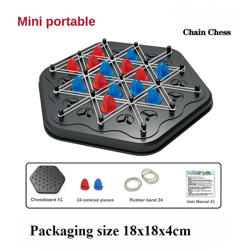 New Geometry Chain Chess Puzzle (Triangle Chess, Desktop Game, Family Interaction Thinking Toy)