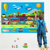 Felt Daily Calendar & Storyboard for Toddlers – Farm & Transportation Montessori Preschool Learning Toy