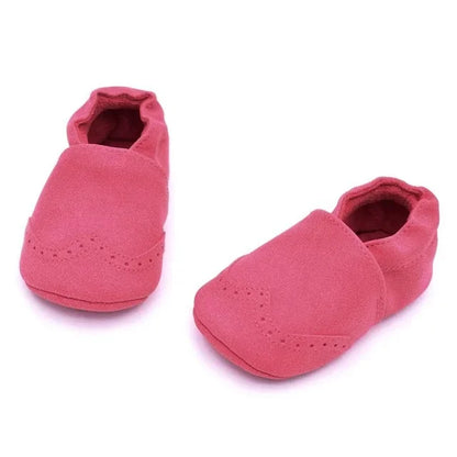 Nubuck Leather Baby Shoes – Infant Toddler Soft Sole Moccasins for Boys & Girls, High-Quality First Walkers (0-18M)