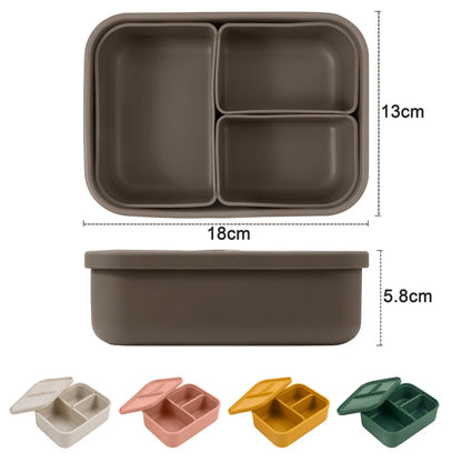 Customized Baby Silicone Feeding Bowl with Lid – Leak-Proof Lunch Box, Detachable Dishes Plate, Microwave Safe Tableware