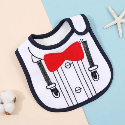 3-Piece Set – Waterproof Baby Bibs with Cartoon Embroidery, Saliva Towels & Rice Pocket for Infants - Kidzy Market