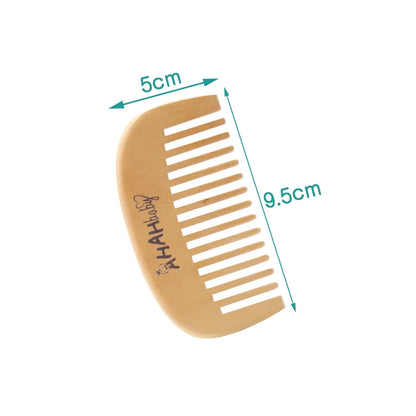 Baby Hair Brush and Comb Set for Newborn - Massage Bath & Shower - Custom Logo Mini Baby Wooden Hair Brush for Kids