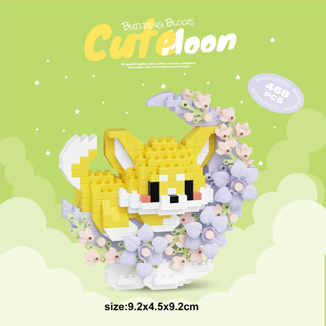 Mini Dog, Cat, Panda, and Raccoon Building Block Models – Cute Pet Ornaments Toy for Kids