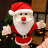 Christmas Plush Hand Puppets, Santa Claus Elk Snowman Penguin Storytelling Toy