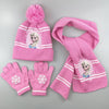 Disney Frozen Elsa and Anna Winter Accessories Set – 3-Piece Scarf, Hat, and Gloves for Kids, Keep Warm Knitting Woolen Yarn Cap