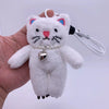 15cm Kawaii Pink Cat Plush Keychain, Animal Doll Pendant for Car and Bag Decoration