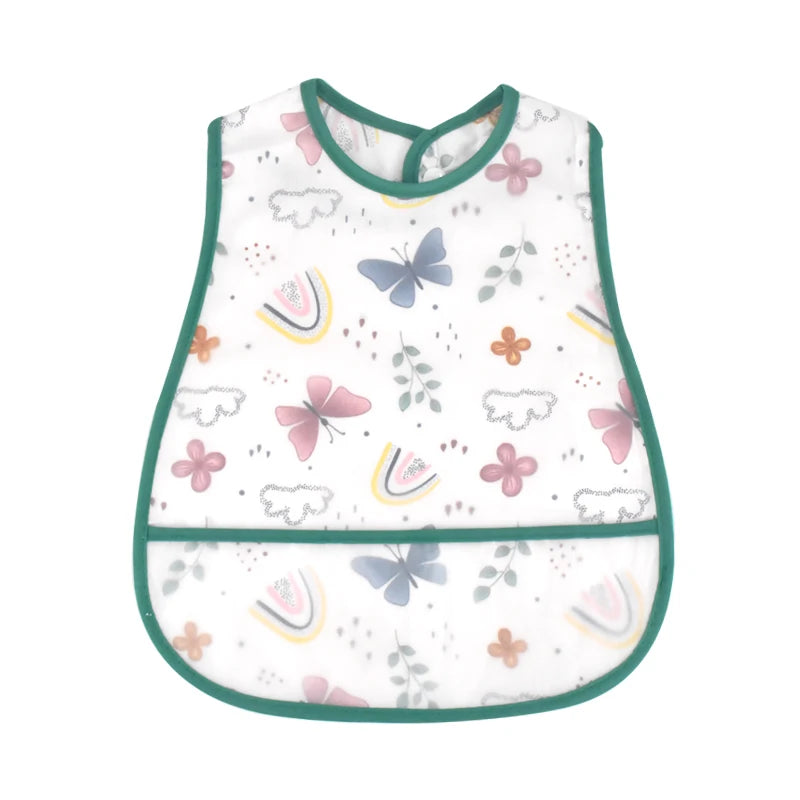 2023 New Cartoon Pattern EVA Waterproof Baby Bibs – Adjustable Feeding Apron with Pocket for Kids, Baby Burp Cloths - Kidzy Market