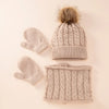 Baby & Toddler Winter Hat, Scarf & Gloves Set – Warm Cotton for Boys & Girls (0-3 Years)