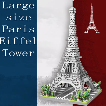 Paris Tower Street View Mini Diamond Building Blocks – Small Particle Assembly Decoration Toy