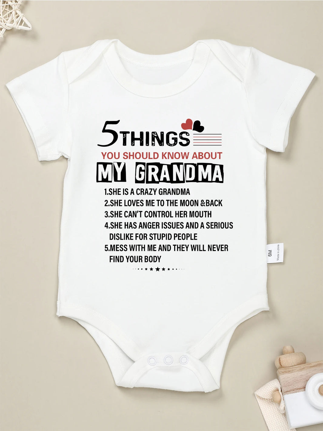 “Nana Never Says No” Rompers Onesie – Baby Boy & Girl Jumpsuit – 0-24M Toddler One-Piece Cute Bodysuit – Trendy Infant Clothes