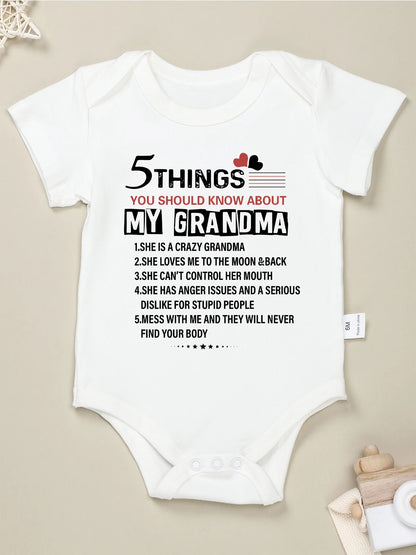“Nana Never Says No” Rompers Onesie – Baby Boy & Girl Jumpsuit – 0-24M Toddler One-Piece Cute Bodysuit – Trendy Infant Clothes