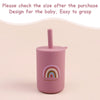 TYRY.HU 1Pc Baby Feeding Straw Cup, Cartoon Learning Feeding Cup, Food Grade Silicone Toddler Water Bottle, BPA Free Tableware