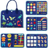 Number Creative Felt Busy Board – Cute Cartoon DIY 3D Quiet Activity Cloth Book with Handle, Portable Fine Motor Skills Toy for Babies