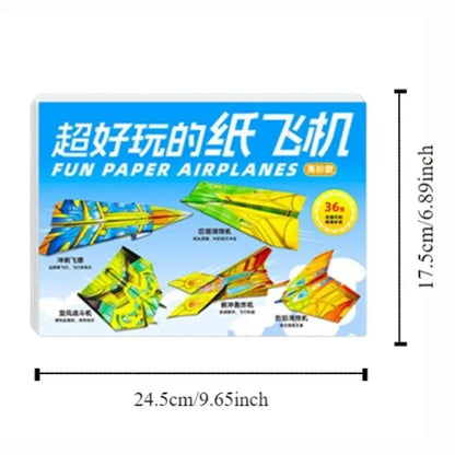 Montessori Origami Airplane Set 36 Sheets DIY Puzzle Thinking Training Educational Toy