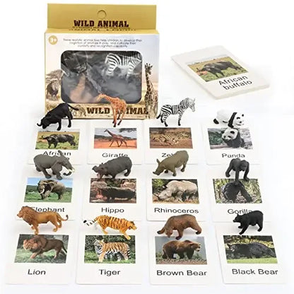 Montessori Animal Matching Cards - Language Learning Cognitive Toy for Kids, Insect Farm Zoo, Preschool Educational Toy for 1-2 Years Old Toddlers